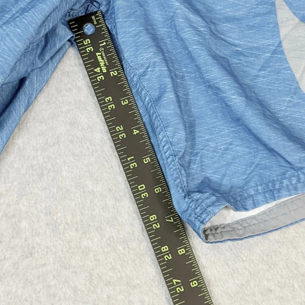 Nike Mens Blue Heathered Swim Trunks Large Swoosh Logo Board Shorts Size S